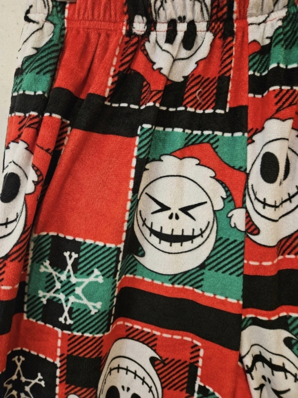 Disney The Nightmare Before Christmas Jack Skellington Santa Hat Plaid Pajama - Picture 3 of 4